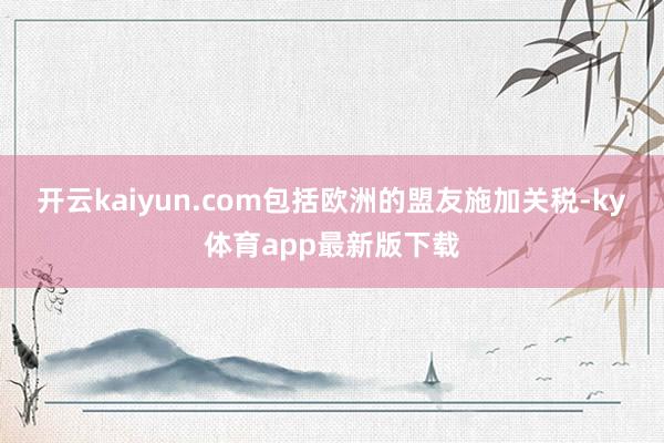 开云kaiyun.com包括欧洲的盟友施加关税-ky体育app最新版下载