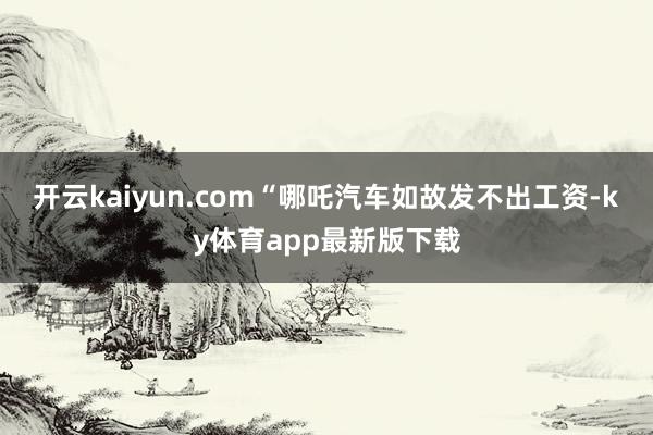 开云kaiyun.com“哪吒汽车如故发不出工资-ky体育app最新版下载