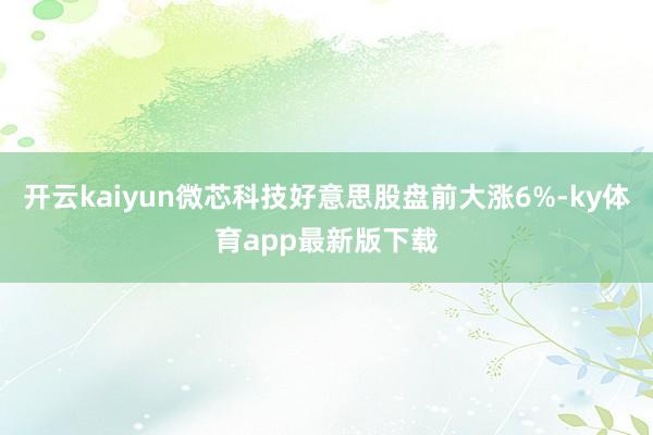 开云kaiyun微芯科技好意思股盘前大涨6%-ky体育app最新版下载