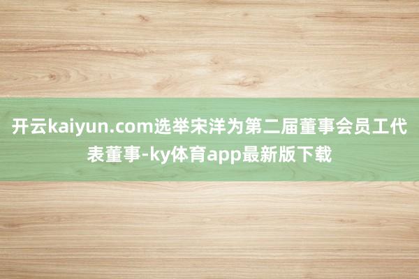 开云kaiyun.com选举宋洋为第二届董事会员工代表董事-ky体育app最新版下载