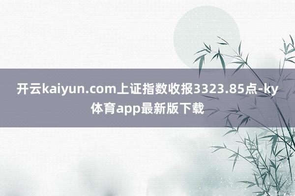 开云kaiyun.com上证指数收报3323.85点-ky体育app最新版下载