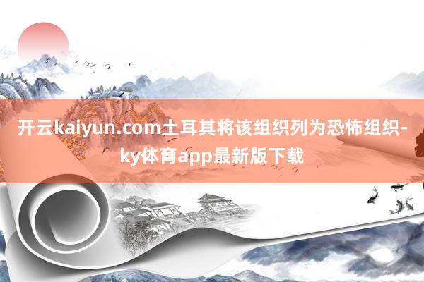 开云kaiyun.com土耳其将该组织列为恐怖组织-ky体育app最新版下载