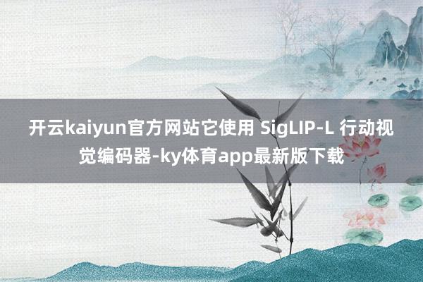 开云kaiyun官方网站它使用 SigLIP-L 行动视觉编码器-ky体育app最新版下载