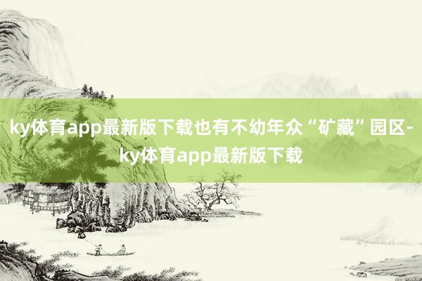 ky体育app最新版下载也有不幼年众“矿藏”园区-ky体育app最新版下载