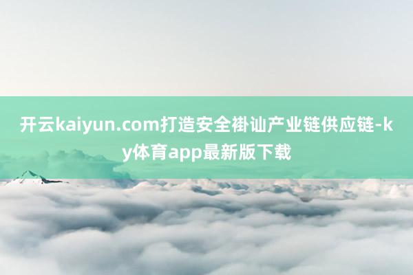 开云kaiyun.com打造安全褂讪产业链供应链-ky体育app最新版下载