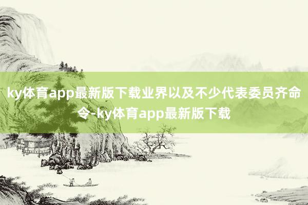ky体育app最新版下载业界以及不少代表委员齐命令-ky体育app最新版下载