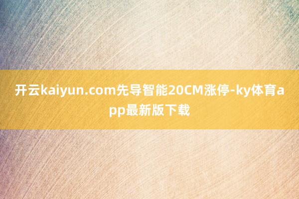 开云kaiyun.com先导智能20CM涨停-ky体育app最新版下载